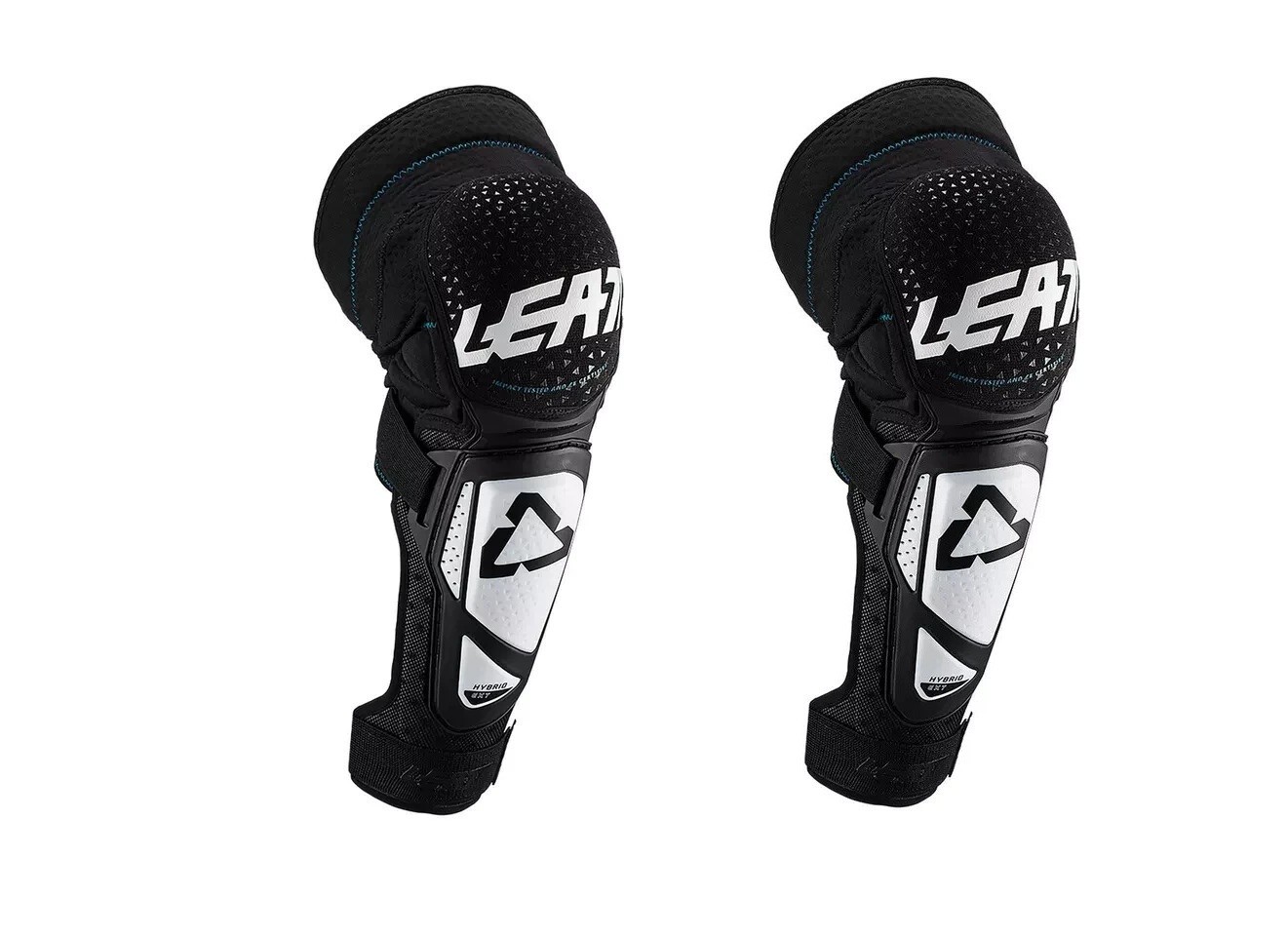 Leatt - 3DF Hybrid EXT Knee Shin Guard - White/Black - Size Large/XL - Pair