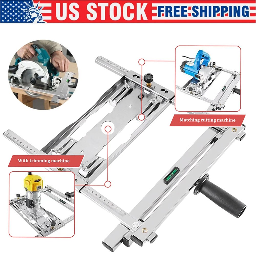 Cutting Machine Edge Guide Positioner 12.6 Inch Adjustable Circular Saw Guide US