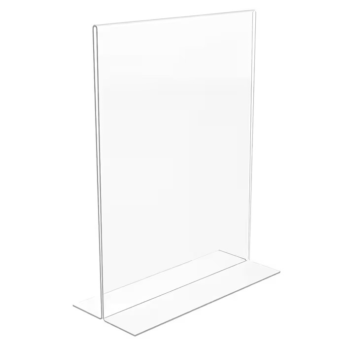 Sign Holder 8.5" x 11" Clear Plastic, Counter/Tabletop