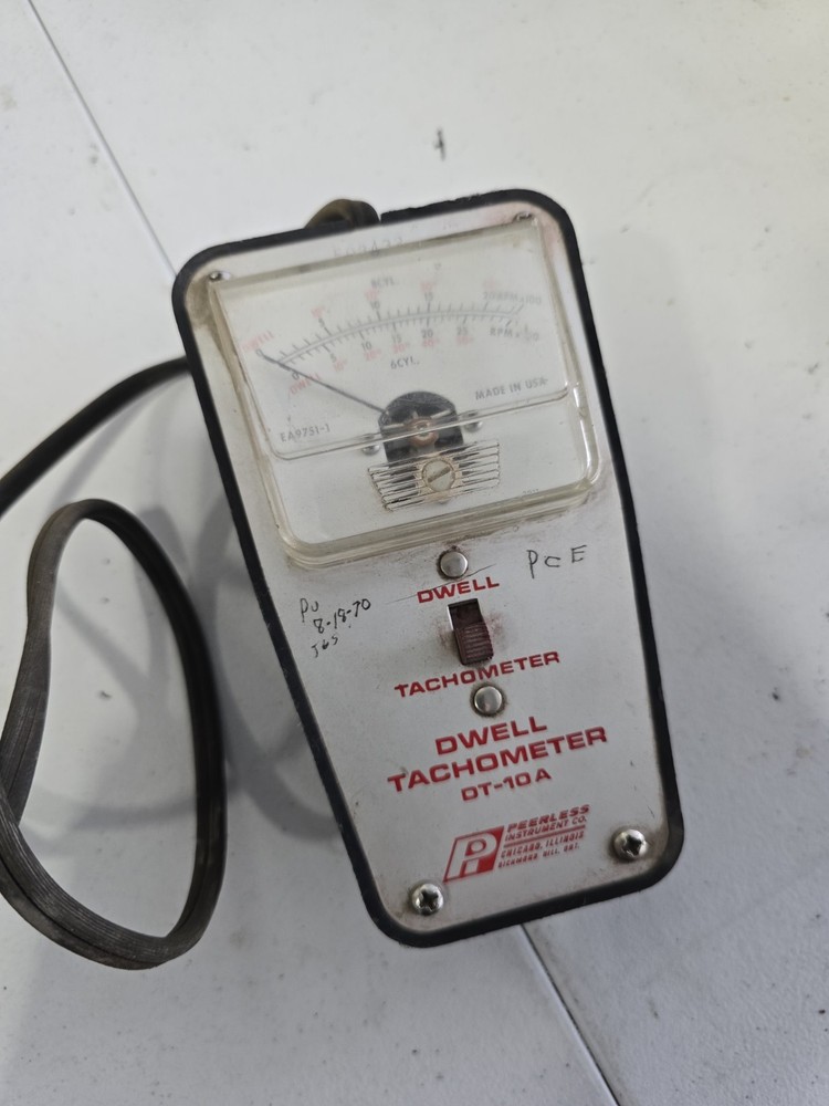 vintage Peerless Instruments Dwell Tachometer, Model DT-10A