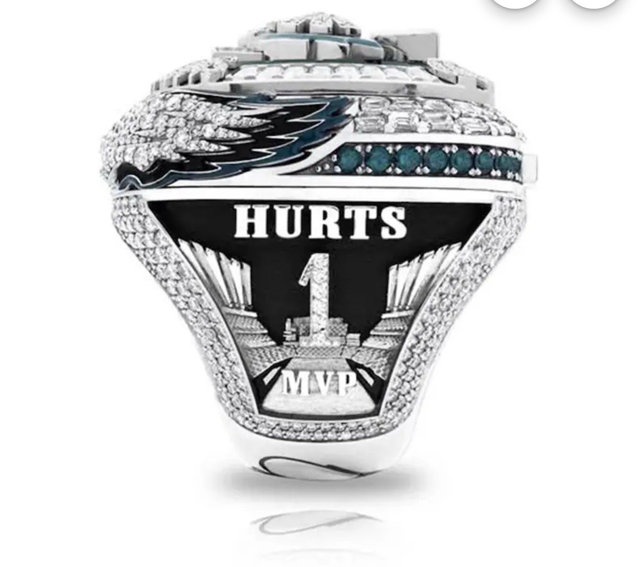 Jalen Hurts Philadelphia Eagles Championship Ring Pop Out Wings Edition