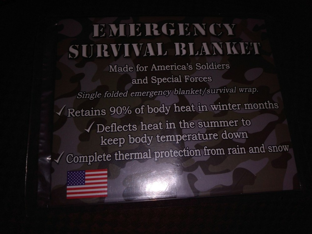 Emergency Survival Blanket reflective thermal
