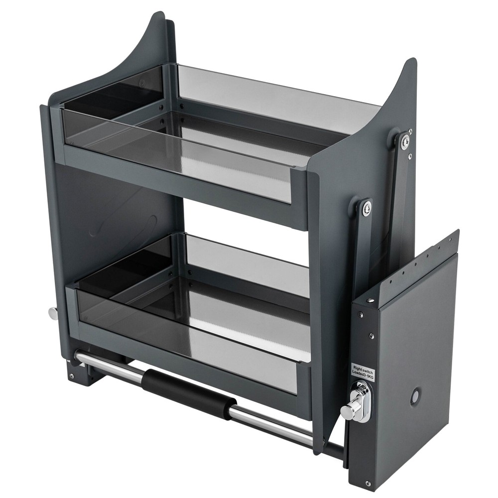 2-Tire 24" Pull Down Spice Shelf Upper Kitchens Wall Cabinet Storage Organizer