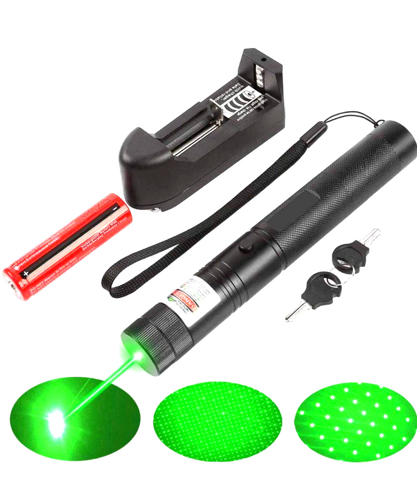 Hight Power Rechargeable Multi Pattern Flashlight green pointer 6pack