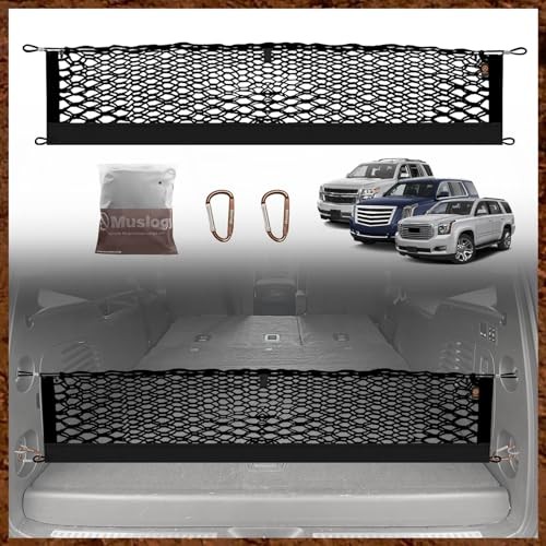 Envelope Style Trunk Cargo Net Compatible with 2015-2020 Chevy Tahoe, GMC