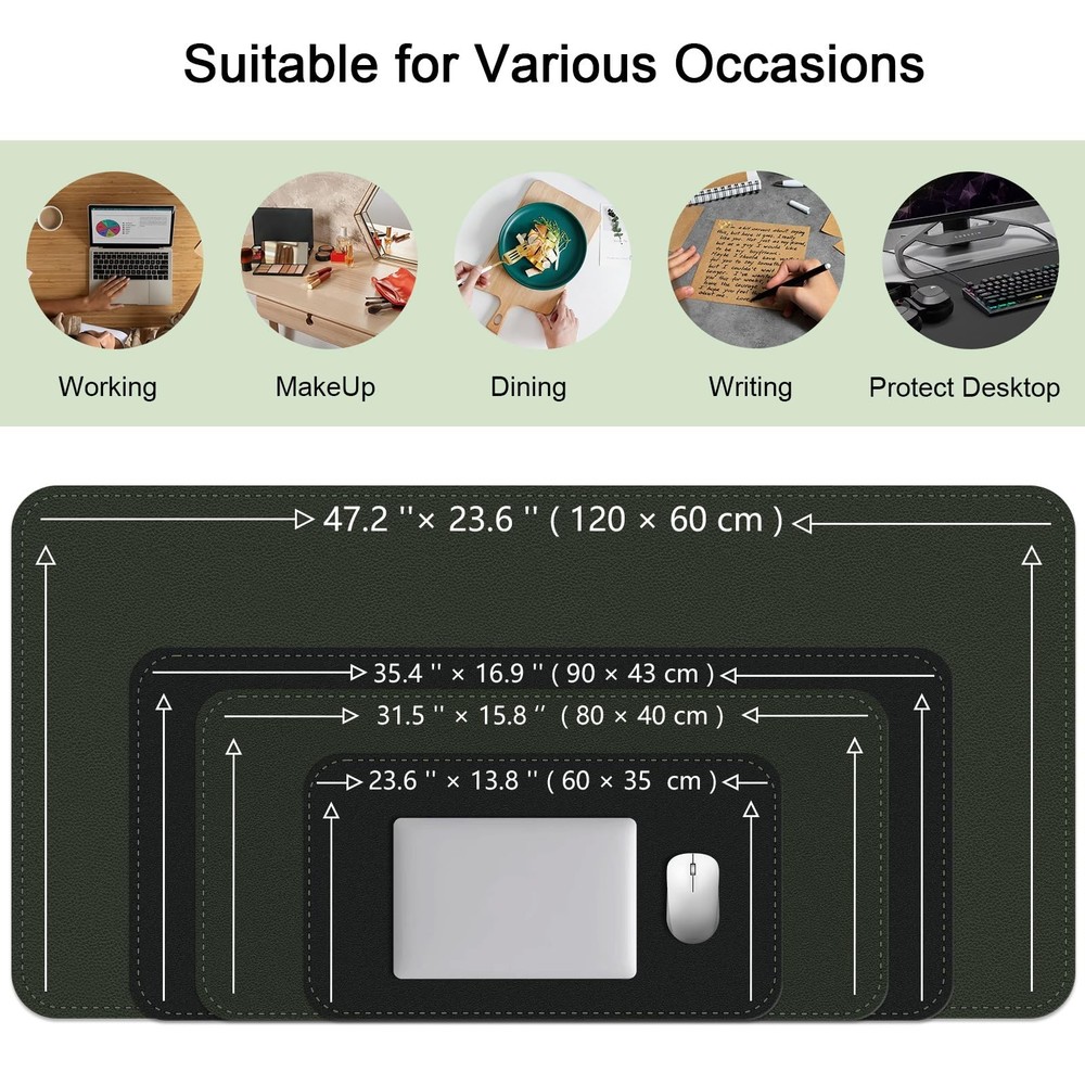 Bleswin Multifunctional Large Desk Mat, Double Sided Computer Desk pad, Exten...