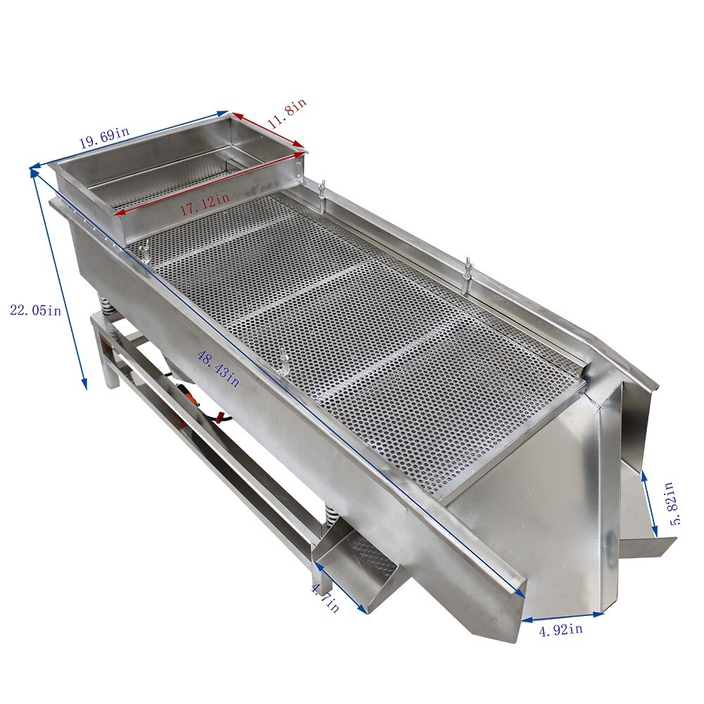 Double Layers Vibrating Screener Platform Shaker 220V Stainless
