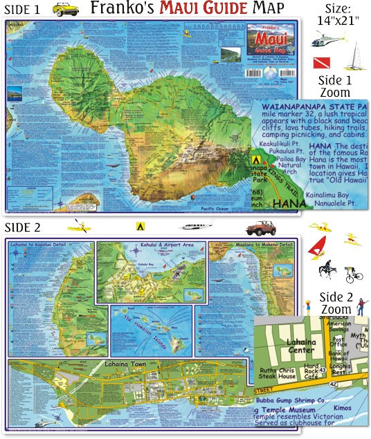 Franko Maps - Maui Guide Map