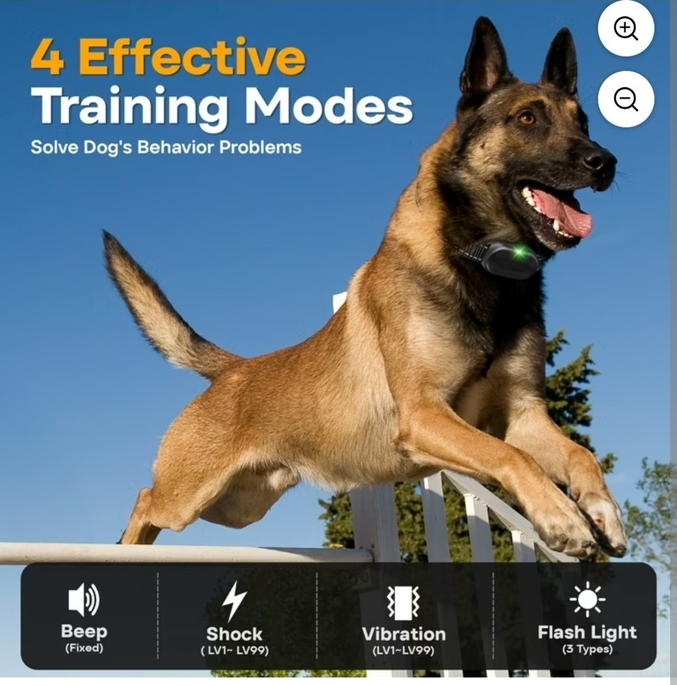 Dog Electronic Training Collar Remote Waterproof Black Beep Shock Vibration