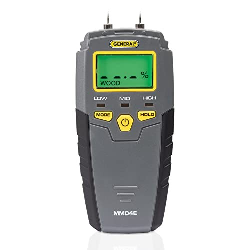 MMD4E Water Leak Detector, Moisture Tester, Pin Type, Digital Moisture Meter