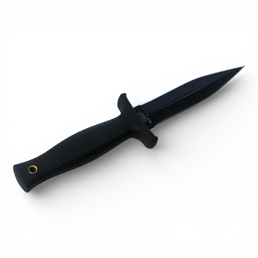 MTech Double Edge Dagger Fixed Blade Knife Rubber Handle w Sheath + Free Folder