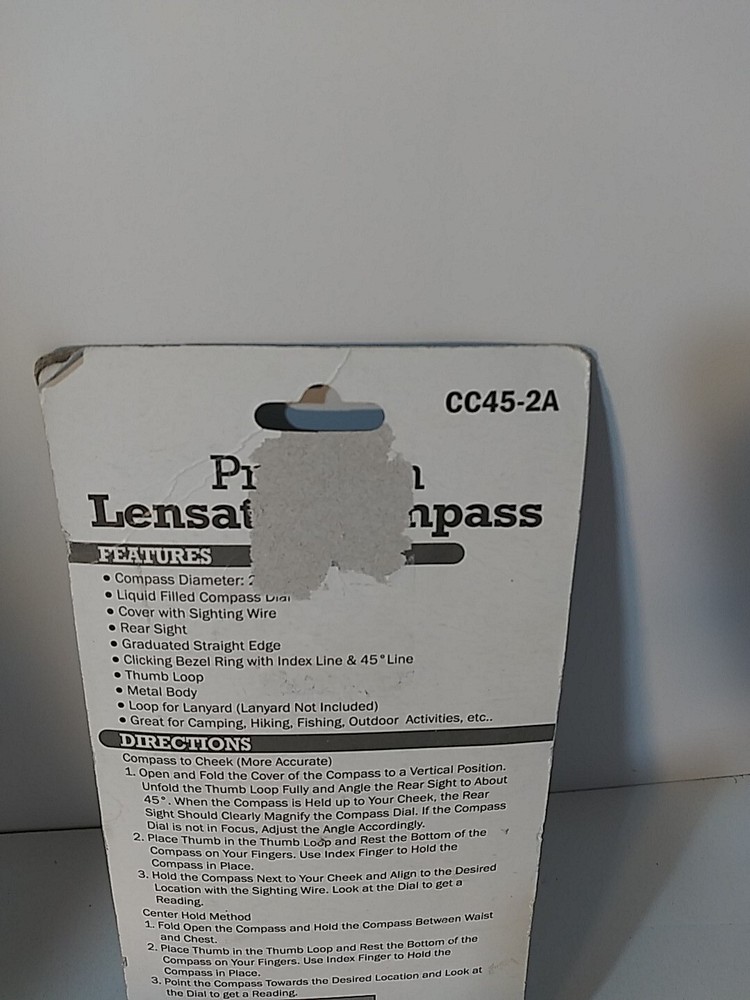 Lensatic Precision Compass Folding Scouting Hiking Outdoors Navigation