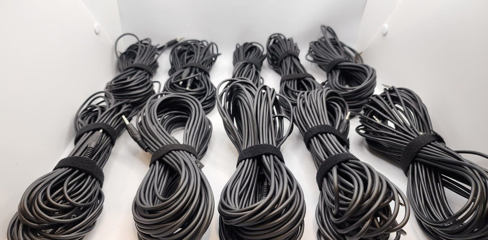 10x HTC Vive VR Headset Base Station Sync Cable Connection Line 50ft 3.5mm