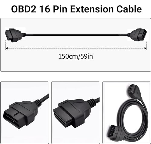 Extension OBD2 Cable for All Code Reader and Diagnostic Scan Tool, 5ft 150cm