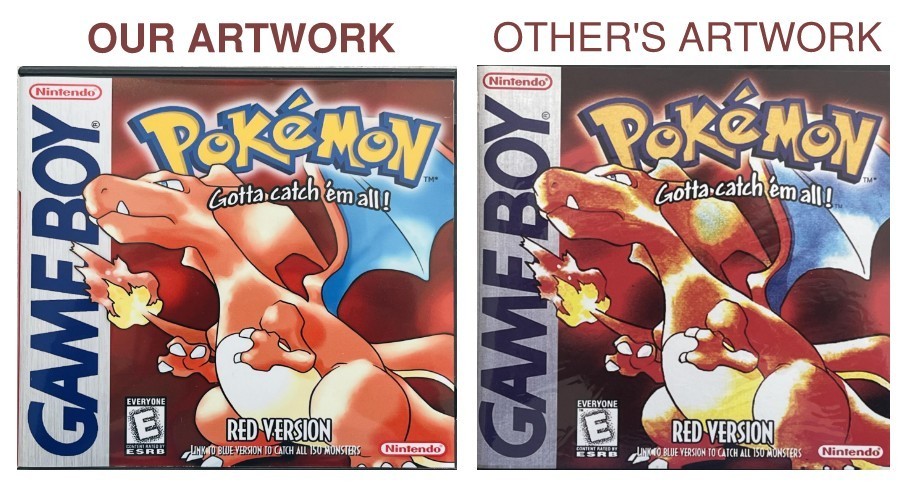 Pokemon Red, Bue, Yellow CASE ONLY 3 Pack Game Boy Box Pokémon Nintendo DS Sized
