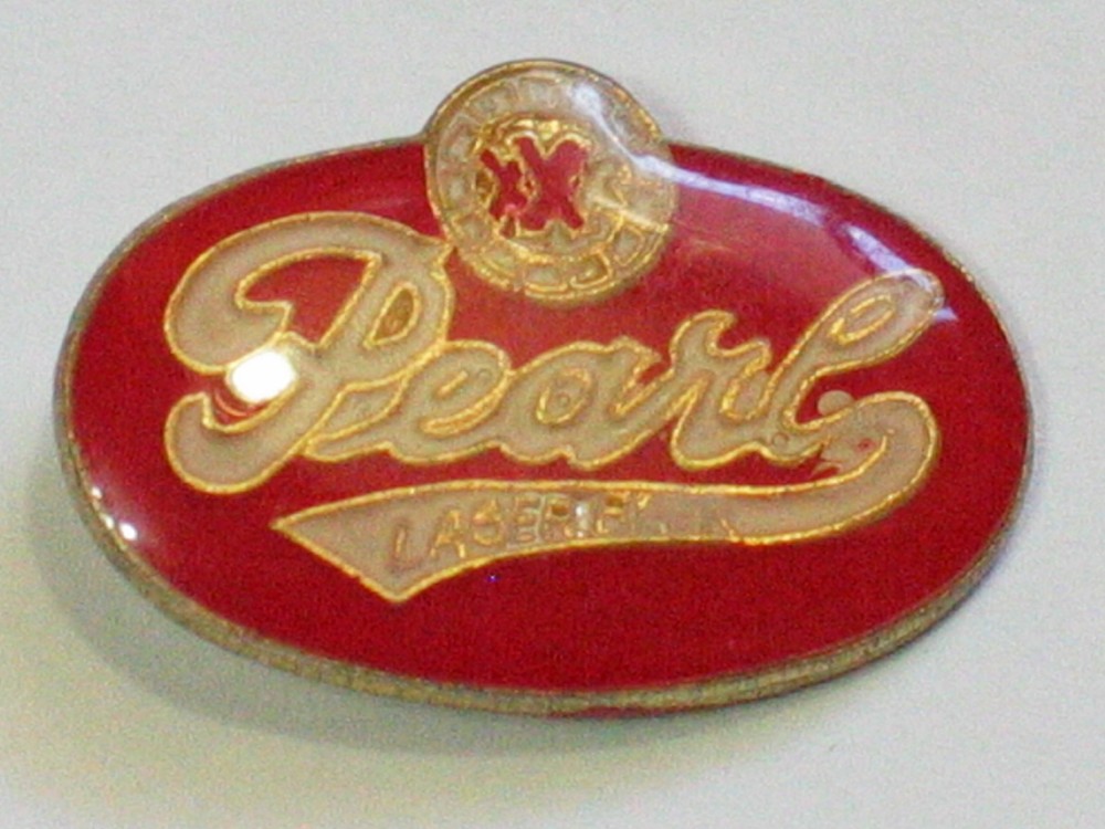 Pearl Lager Beer Pin Vintage