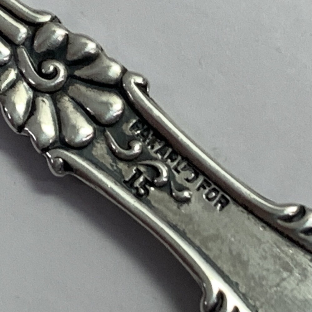 Frank Whiting Sterling Flatware, Tyrolean, Sugar Spoon Shell 5 3/4 inches