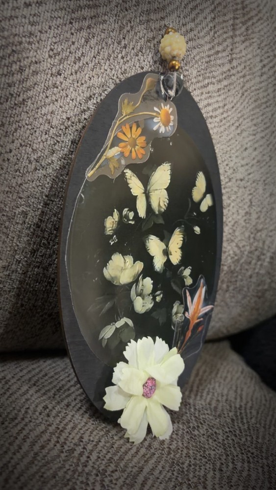 Dark Butterflies Oddity Plaque Wall Decor Weird OOAK