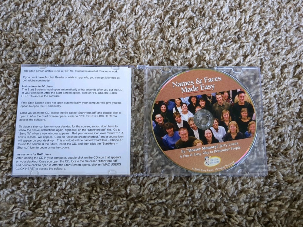 Names And Faces Made Easy CD By Dr Memory