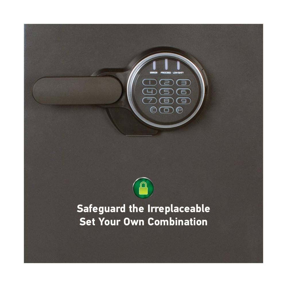 SentrySafe Black Fireproof Safe with Digital Push Button Keypad, Home Safe Fo...