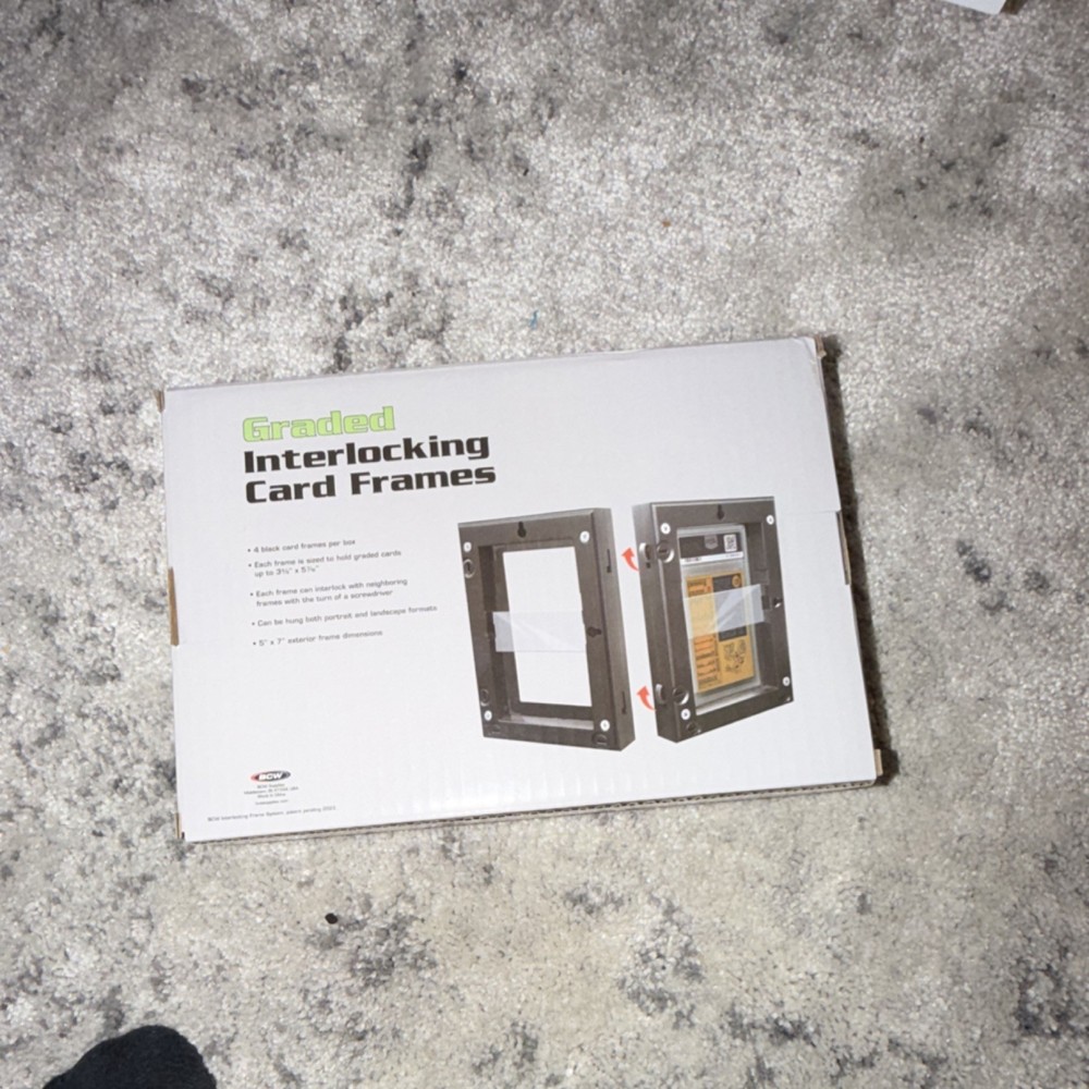 BCW Graded Interlocking Card Frames Display Case Wall-Mounted 4 Cards