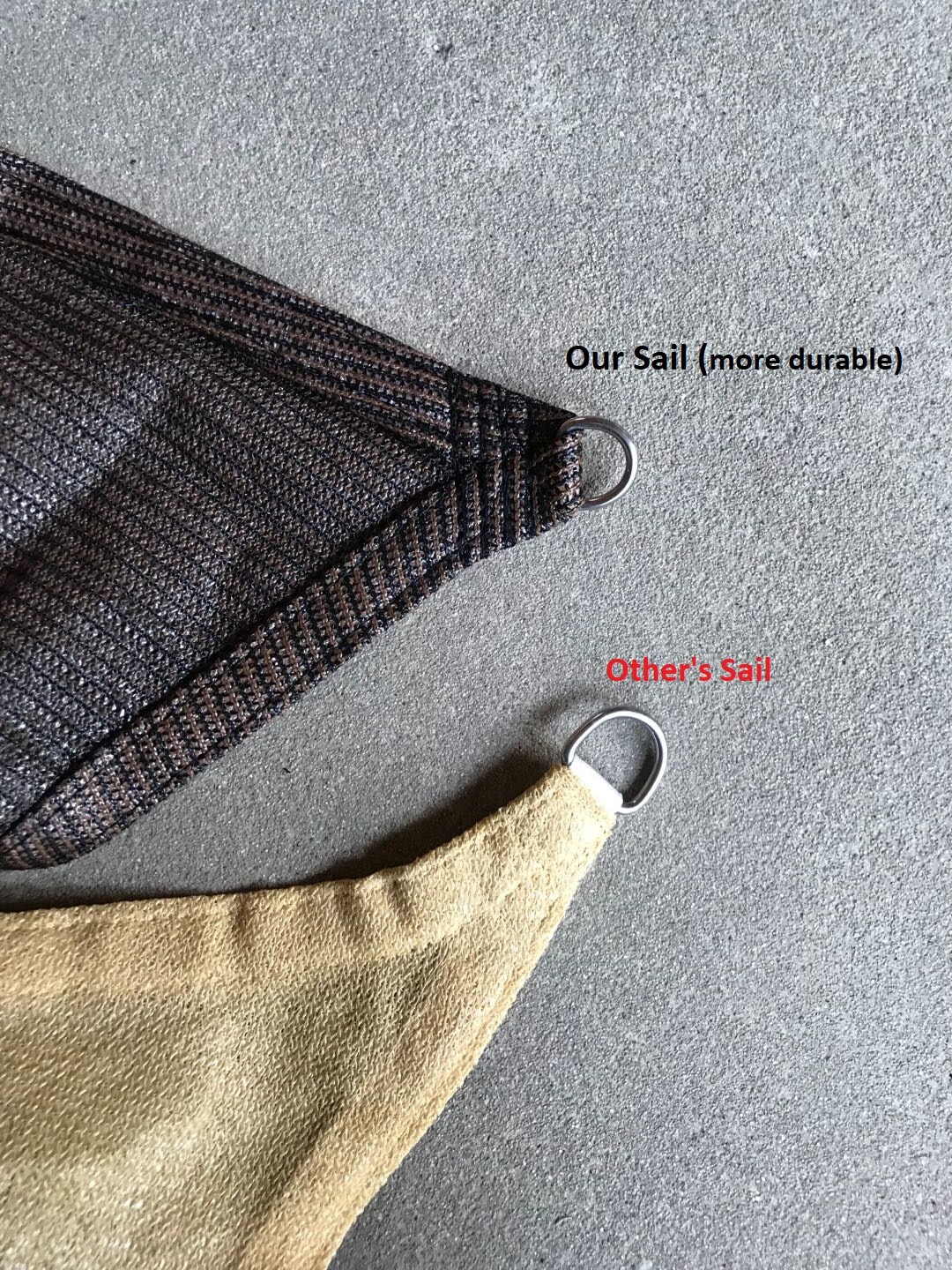 Custom Curved Rectangular Sun Shade Sail UV Blocking Outdoor Canopy Awning Patio