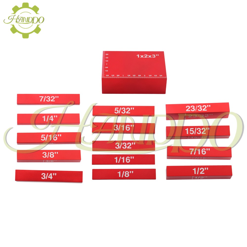 Setup Blocks Set Woodworking Tools 15Piece Gauge Block with Storage Box