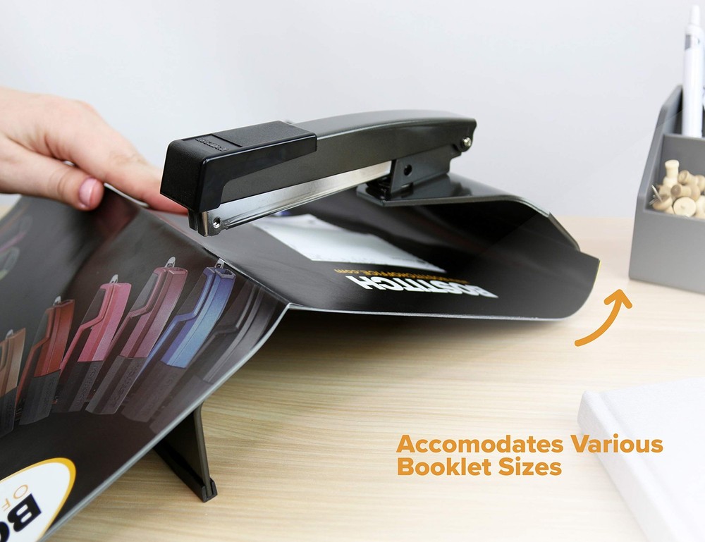Bostitch Office No-Jam Booklet Stapler, 20 Sheets, No-Jam Technology, Black