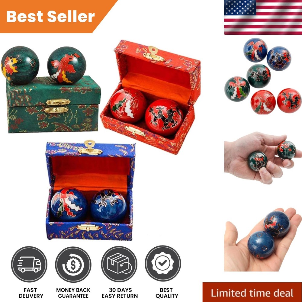 Baoding Chinese Health Balls, Dragon & Phoenix - Assorted Colors, Memory Boost