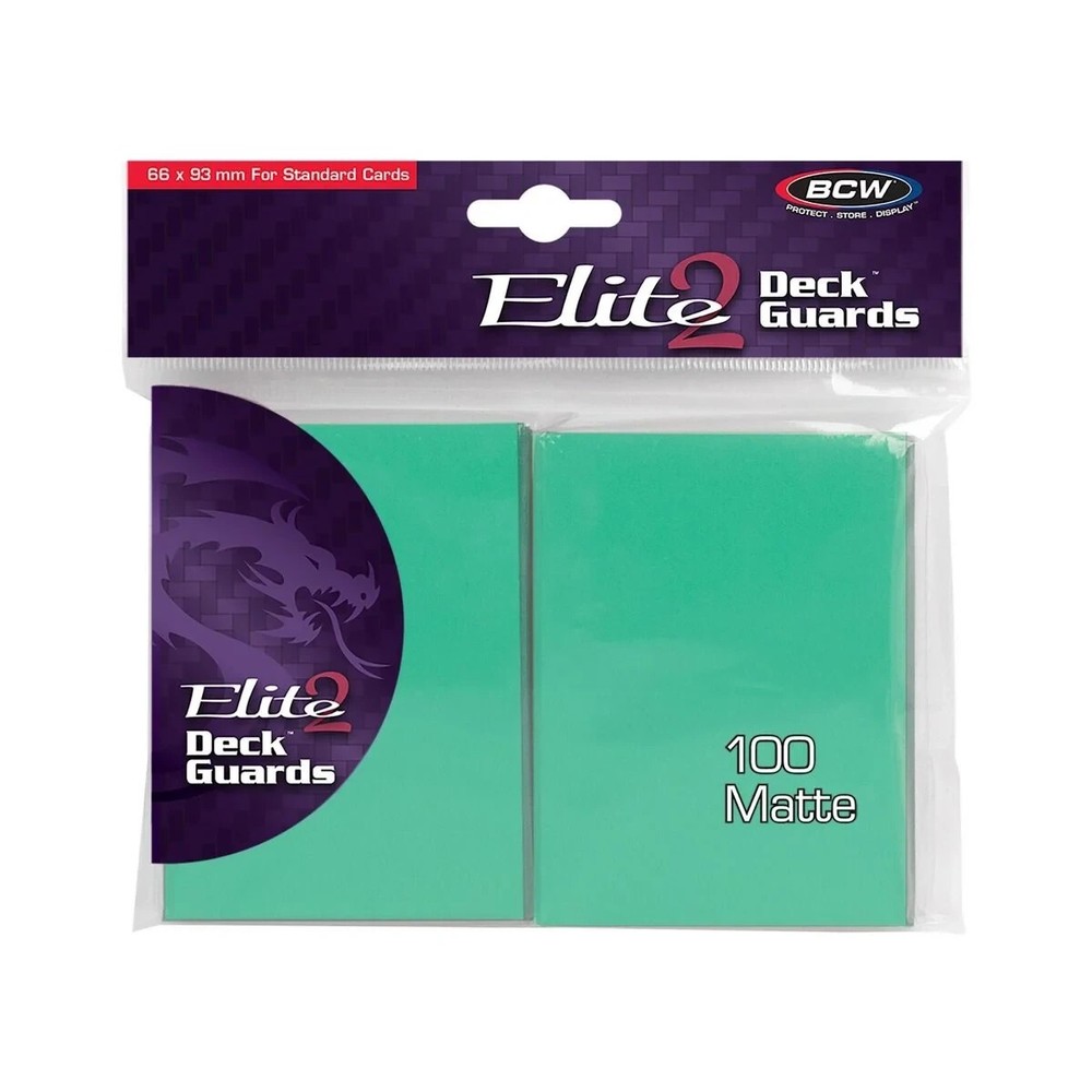 BCW Elite 2 Deck Guards Stardard 66 x 93 mm (100 ct) - SEAFOAM MATTE