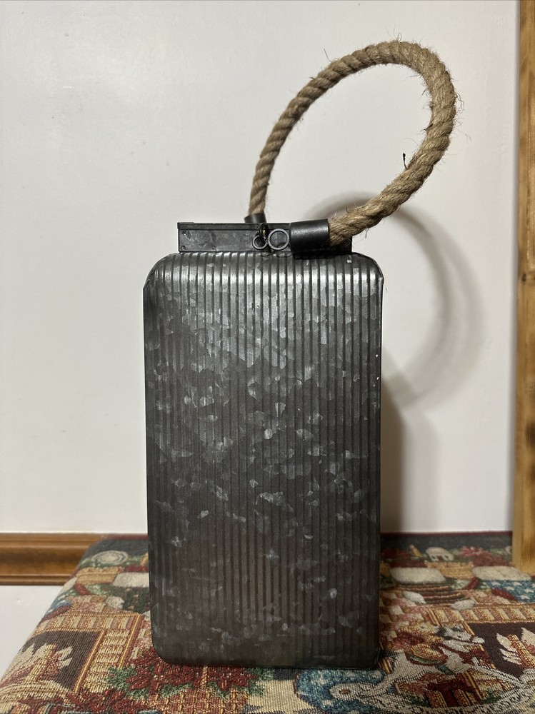 Galvanized Jack O Lantern Led Candle