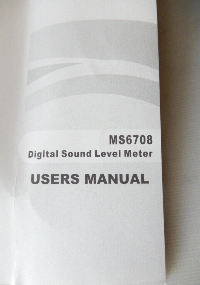 PeakMeter MS6708 Digital Sound Level Meter + Carry case + instructions