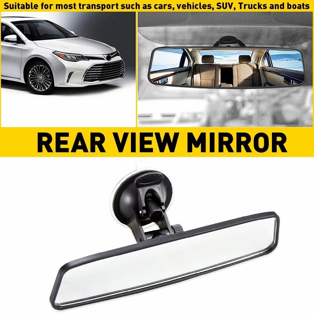 Universal Car Rear View Suction Cup Mirror Learner Driver Interior Glass New