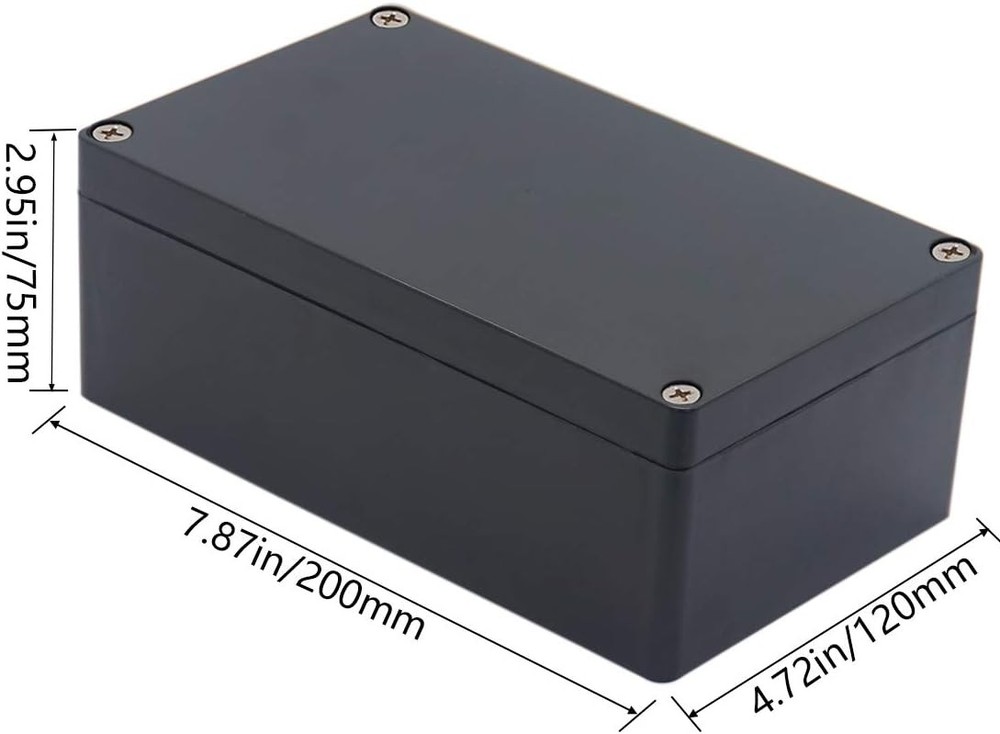 Project Box ABS Plastic Black Electrical Boxes IP65 7.87"x4.72"x2.95",