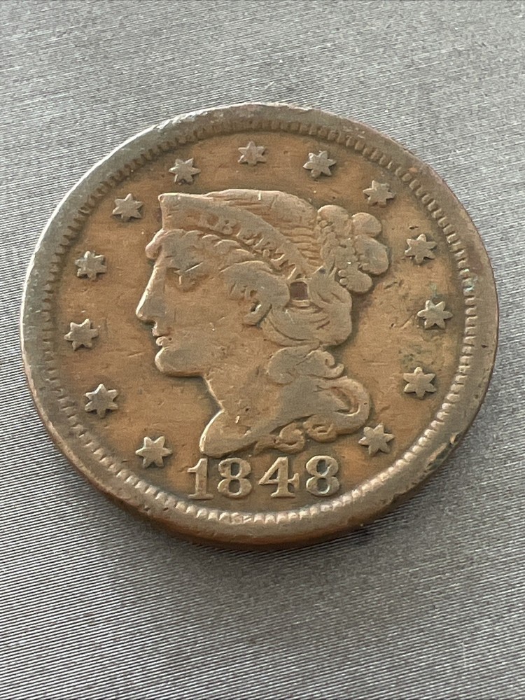 1848 Braided Hair Large Cent #1006