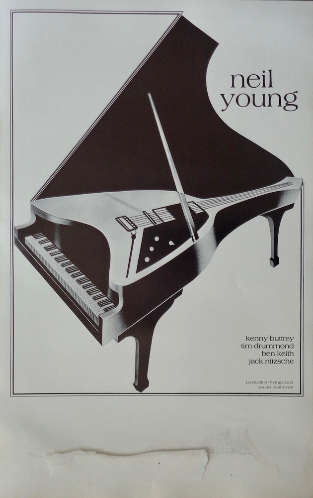 NEIL YOUNG 1973 US TOUR Concert poster VERY RARE