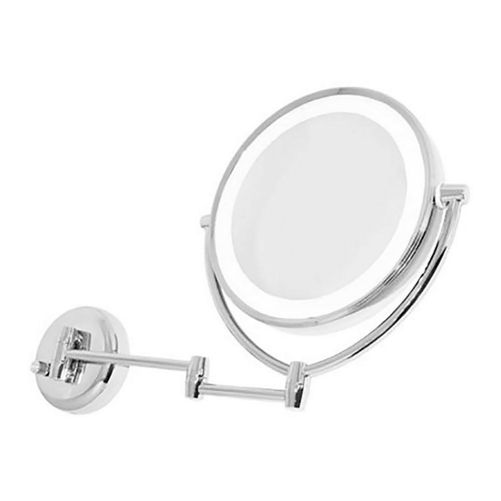 Rucci Wall Mounted L.E.D. Lighted Makeup Mirror, 7x| 1x Mag.Chrome, M950