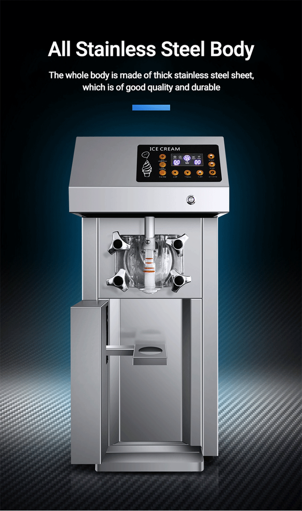 12L/H High Quality Tabletop Ice Cream Machine Automatic Ice Cream Maker Machine