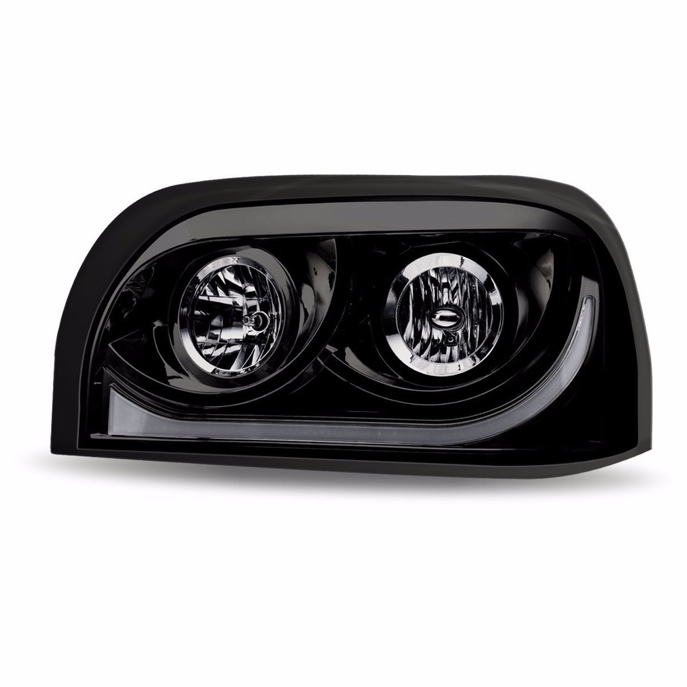 Freightliner Century "Blackout" Halogen Projection LED Headlight - Driver Side