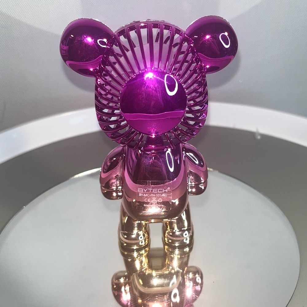 Purple Portable Bear Fan