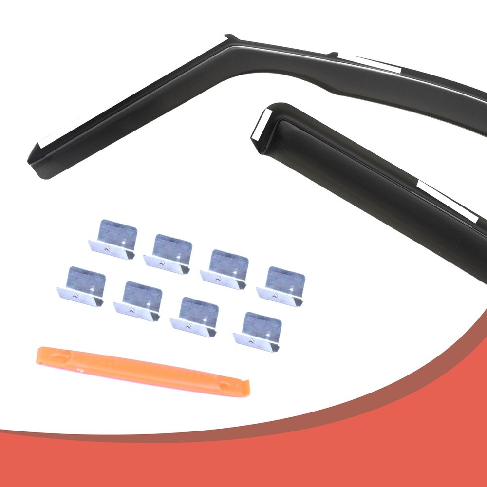 For 2007-2013 Silverado Crew Cab In-Channel Rain Guards Window Visors Vent Shade