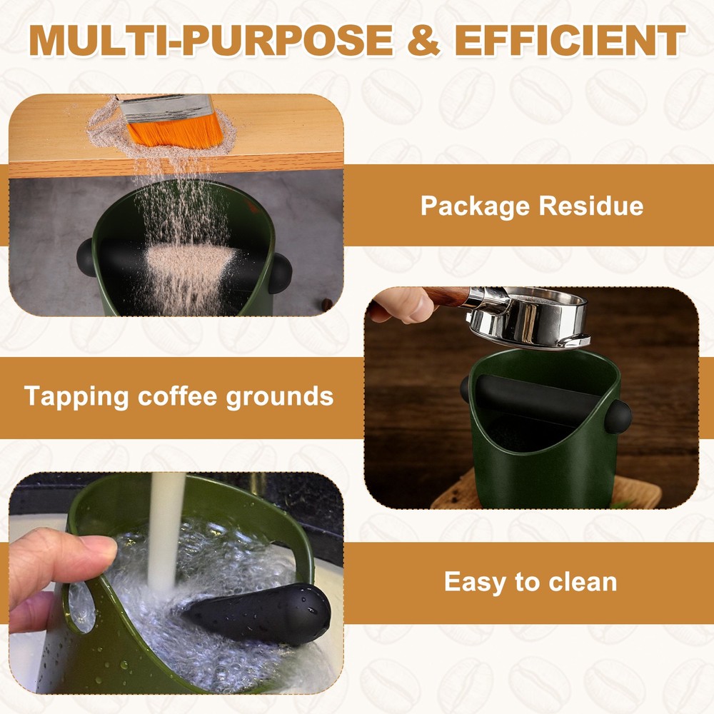 4 Inch Coffee Knock Box Espresso Knock Box Coffee Grounds Container Gray