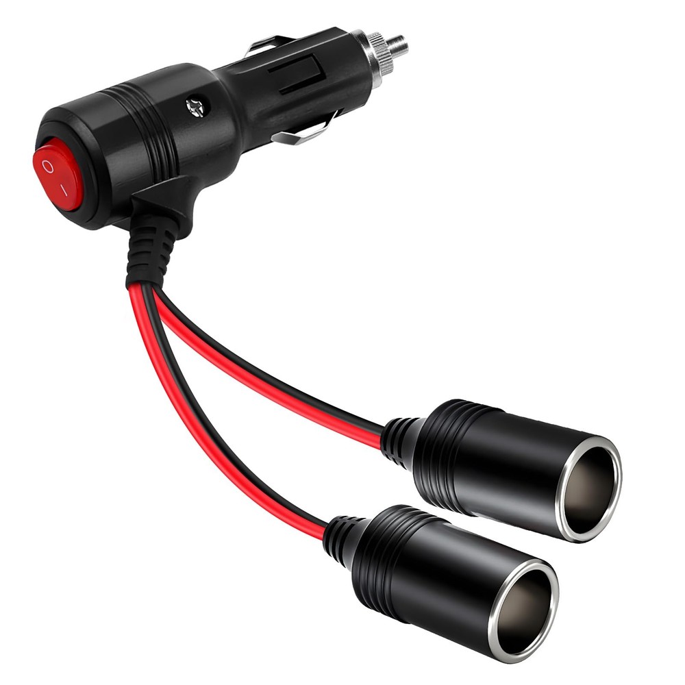 Herfair Car Cigarette Lighter Splitter,2-Socket 1 to 2