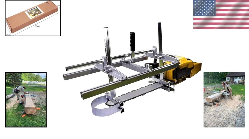 Adjustable Chainsaw Mill for Gas-Powered Saws - Versatile 14-36" Compatibility