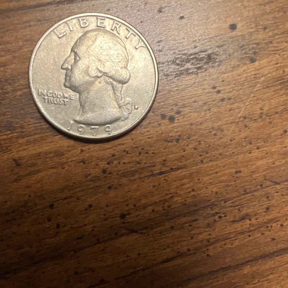 1979- D Washington Quarter/ Error Coin/ Mint Mark Filled Solid D Striking
