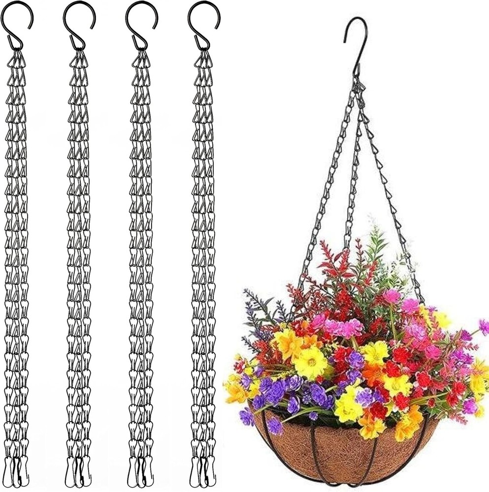 20 Inch Hanging Baskets Chain 4 Pack for Planters