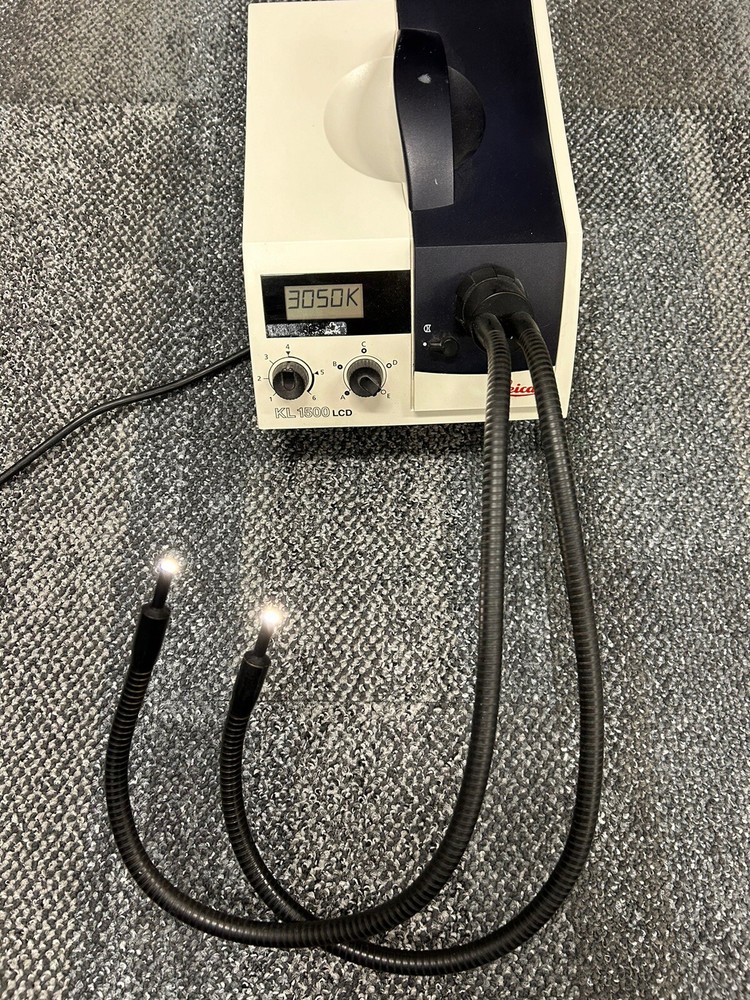 Leica Model KL 1500 LCD Fiber Optic Light Source, With Double Arm Light Guide