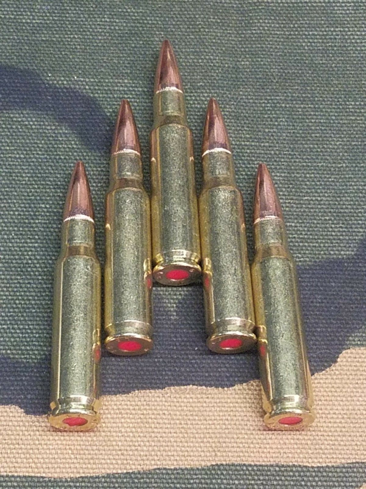 308 WIN. SNAP CAPS SET OF 5 "SAFETY RED"
