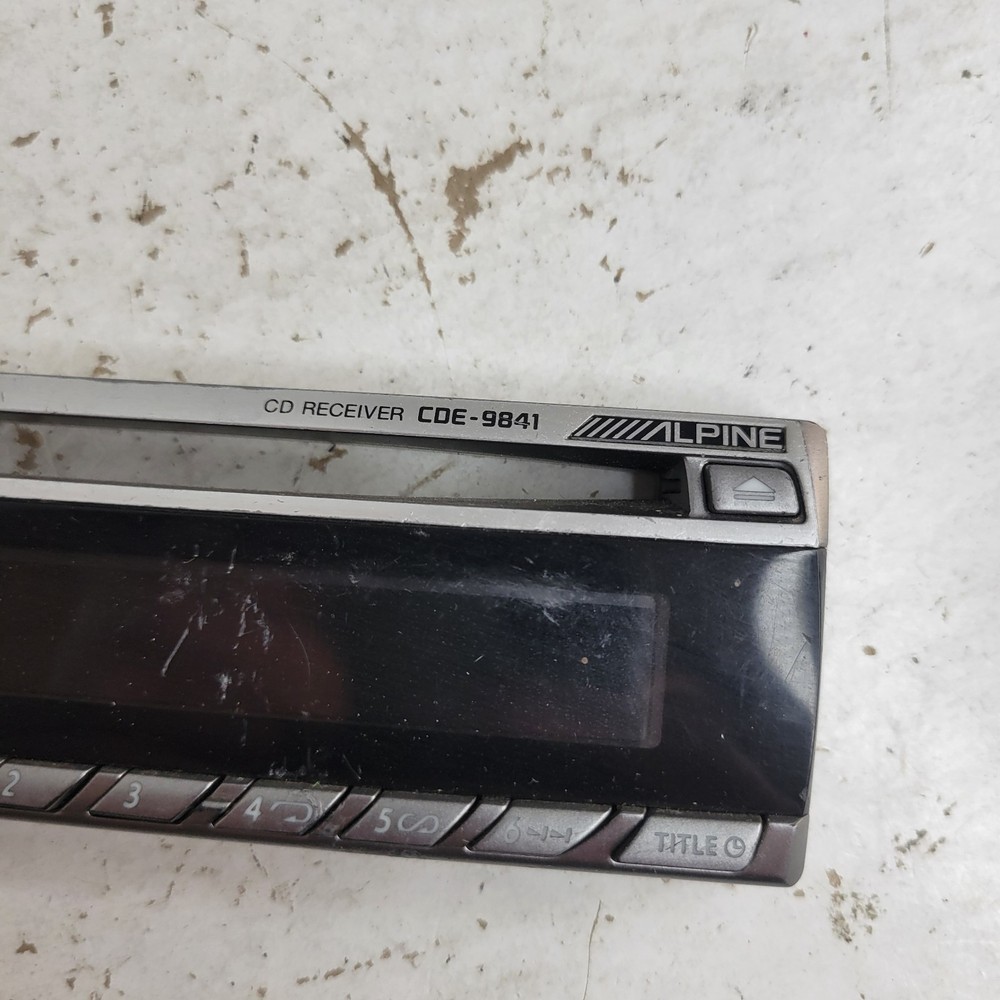Alpine CDE 9841 Faceplate Only OEM Tested