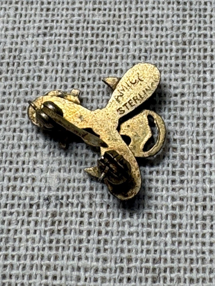 WWII WAVES NAVY Hat Pin, Sterling Silver